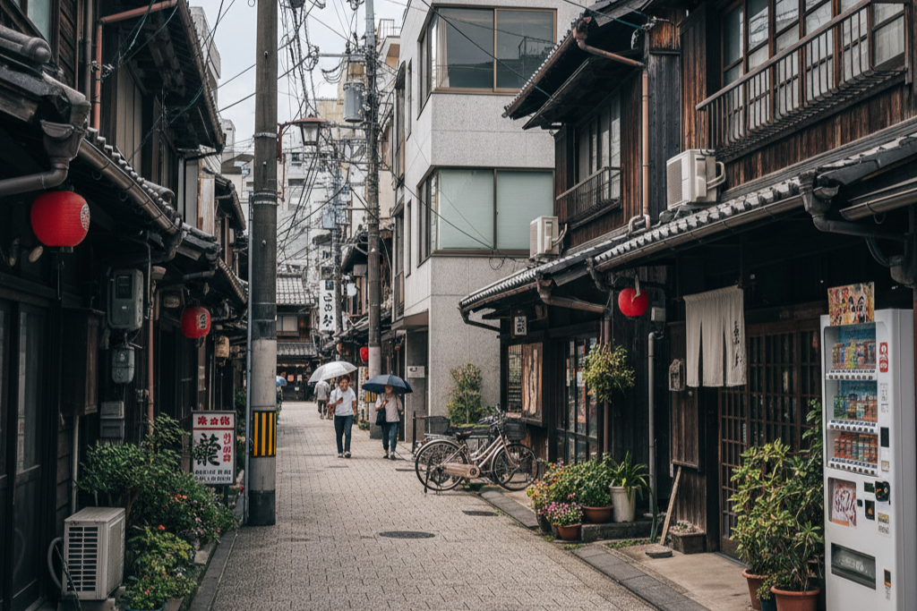 京都の歴史的な路地