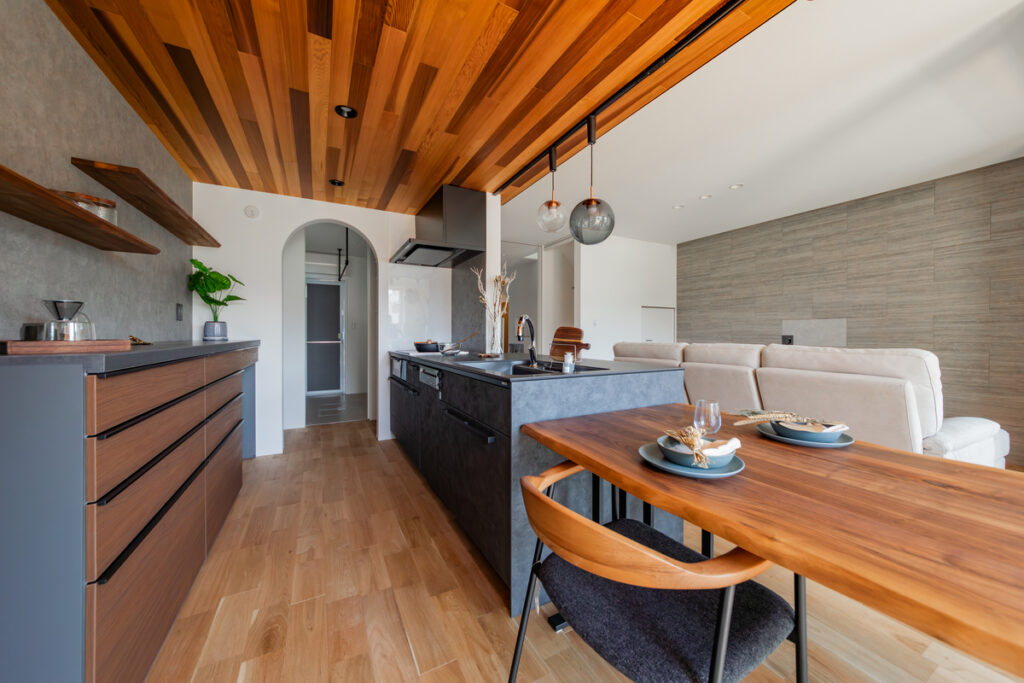 亀岡市に完成した注文住宅のリビング